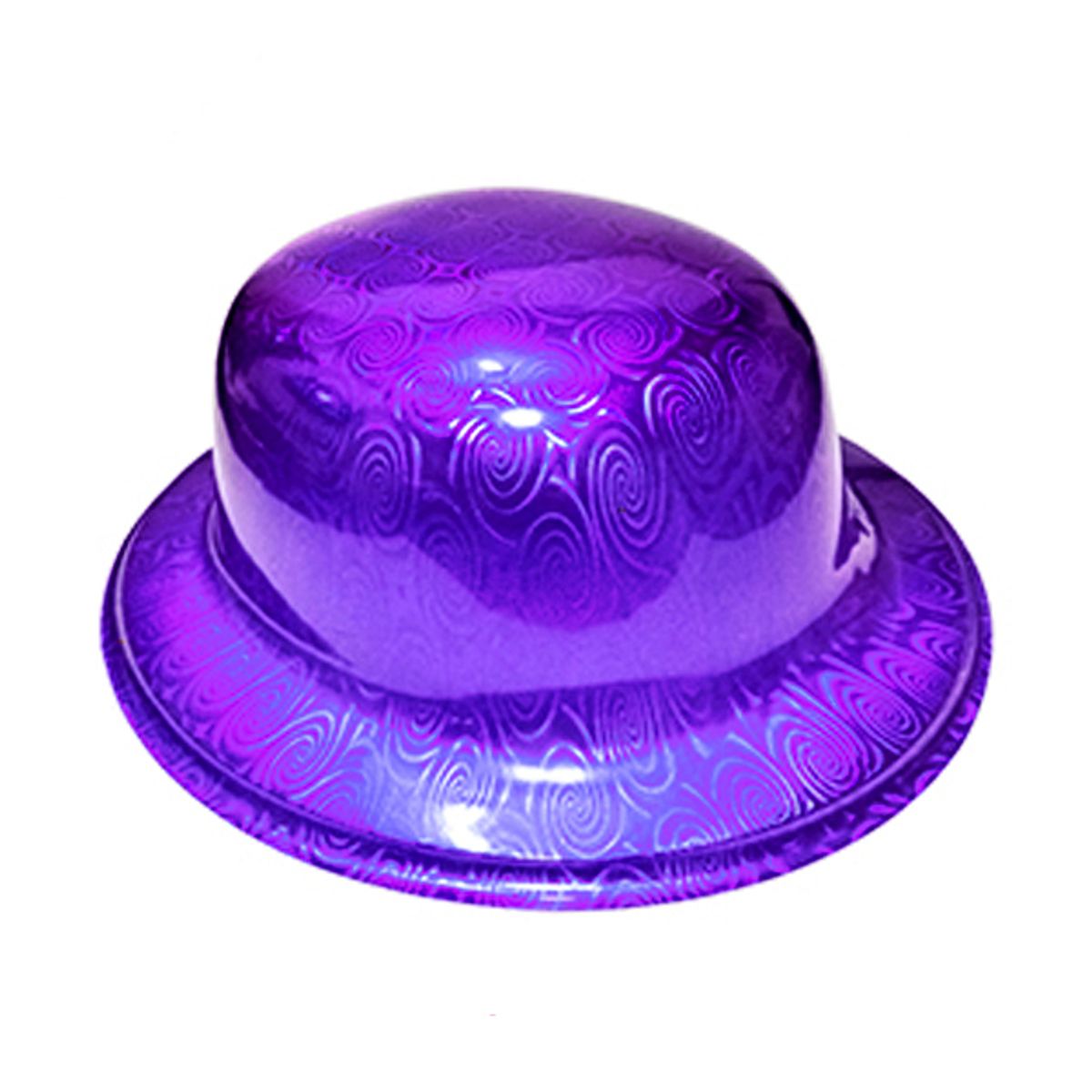 GENERICO - GORRO CHAPLIN REDONDO BRILLANTE MORADO X12 UNI