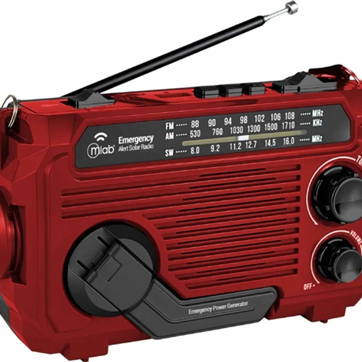 MLAB - Radio de Emergencia con Dinamo Solar y Pilas 9583 Nexstore