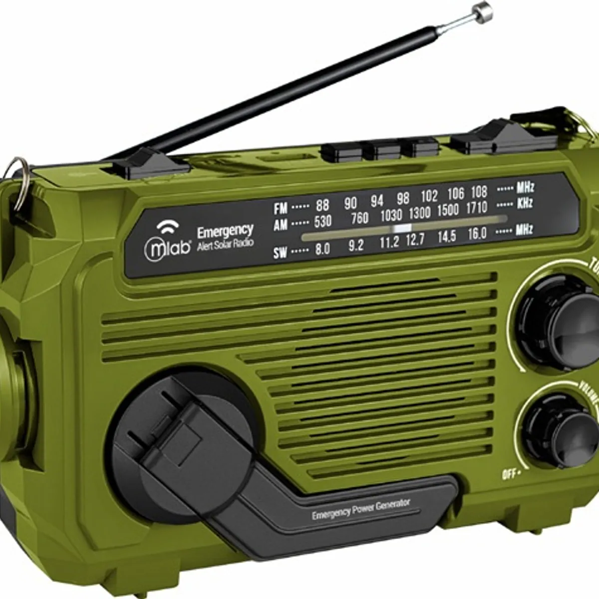 MLAB - Radio de Emergencia con Dinamo Solar y Pilas 9584 Nexstore