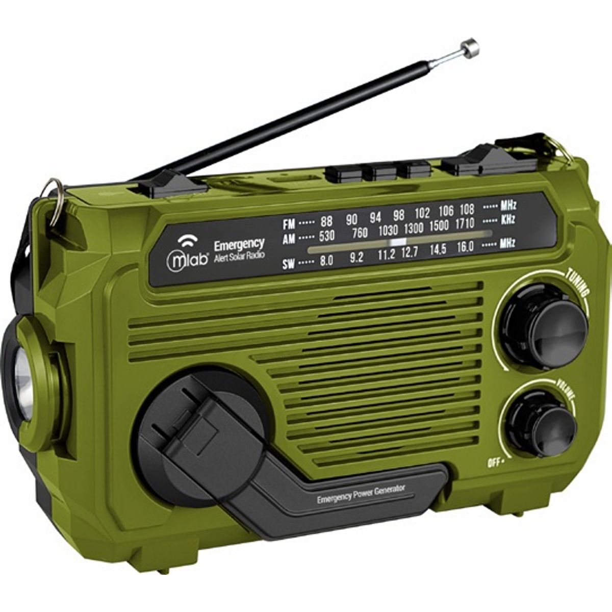 MLAB - Radio de Emergencia con Dinamo Solar y Pilas 9584 Nexstore