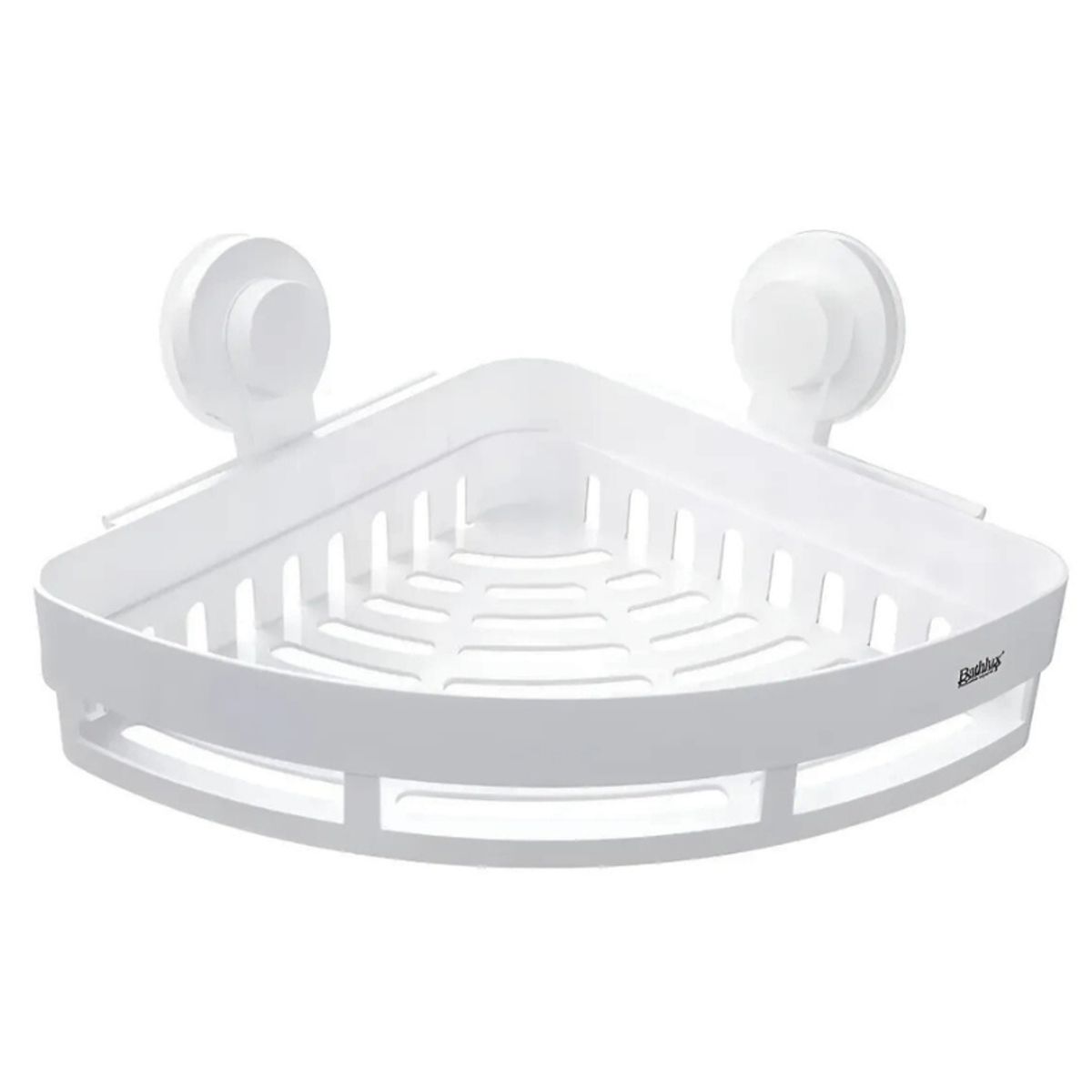 BATHLUX - Organizador Bathlux Para Baño Con Ventosa Succión Fuerte 4KG Estante Esquinero Sin Taladro