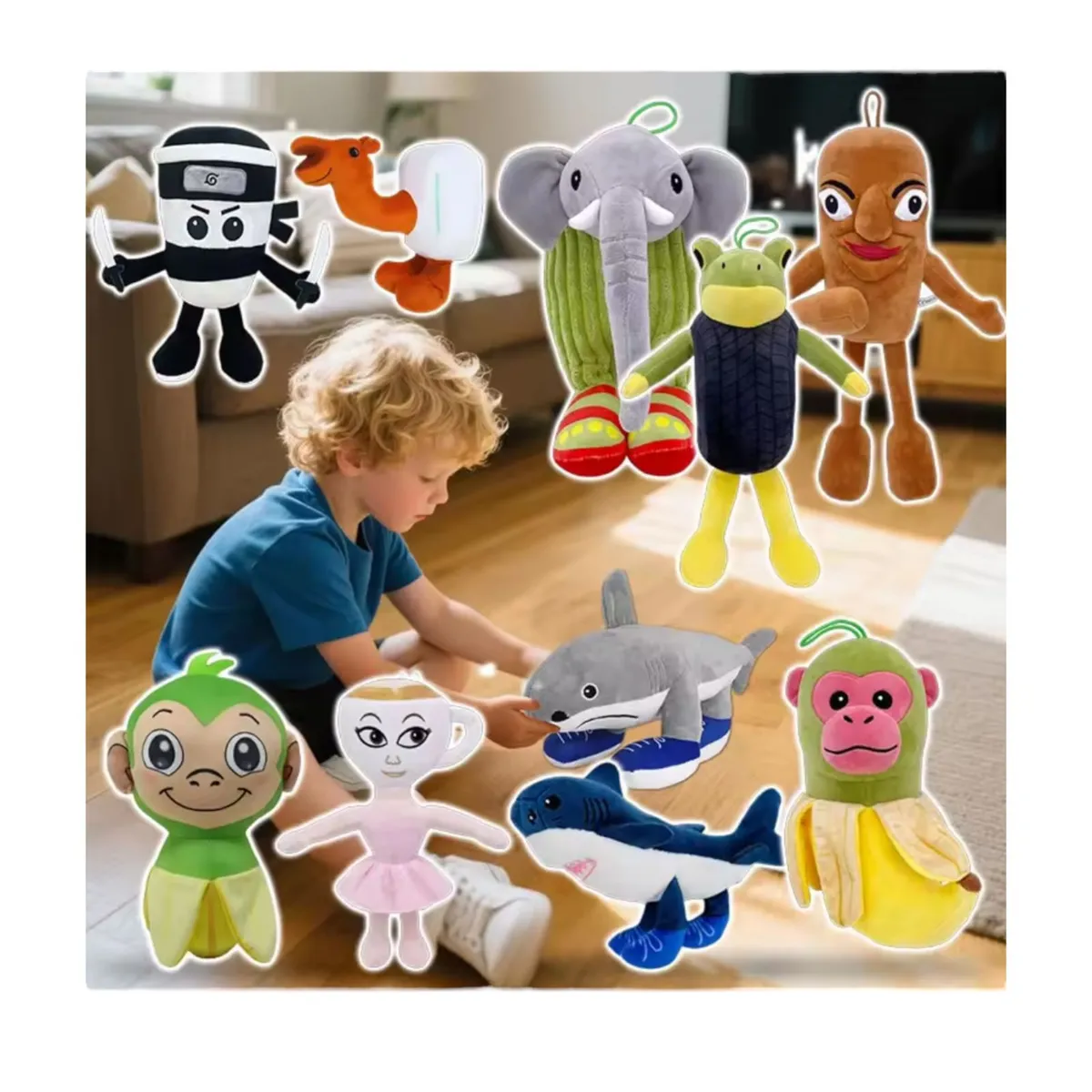 GENERICO - Peluches Tralalero Tralala Bailarina Capuchina Tung Tung Sahur