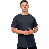 Polera Perfect lisa manga corta grafito algodón hombre Konko