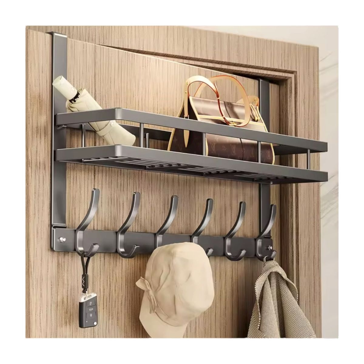 GENERICO - Organizador Colgante Para Puerta Repisa Perchero Colgador