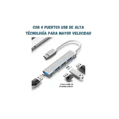 GENERICO - Adaptador Extensor Hub Usb 3.0 Tipo C 4 En 1 Para Macbook Adaptador Extensor Hub Usb 3.0 Tipo C 4 En 1 Para Macbook Adaptador Extensor Hub Usb 3.0 Tipo C 4 En 1 Para Macboo