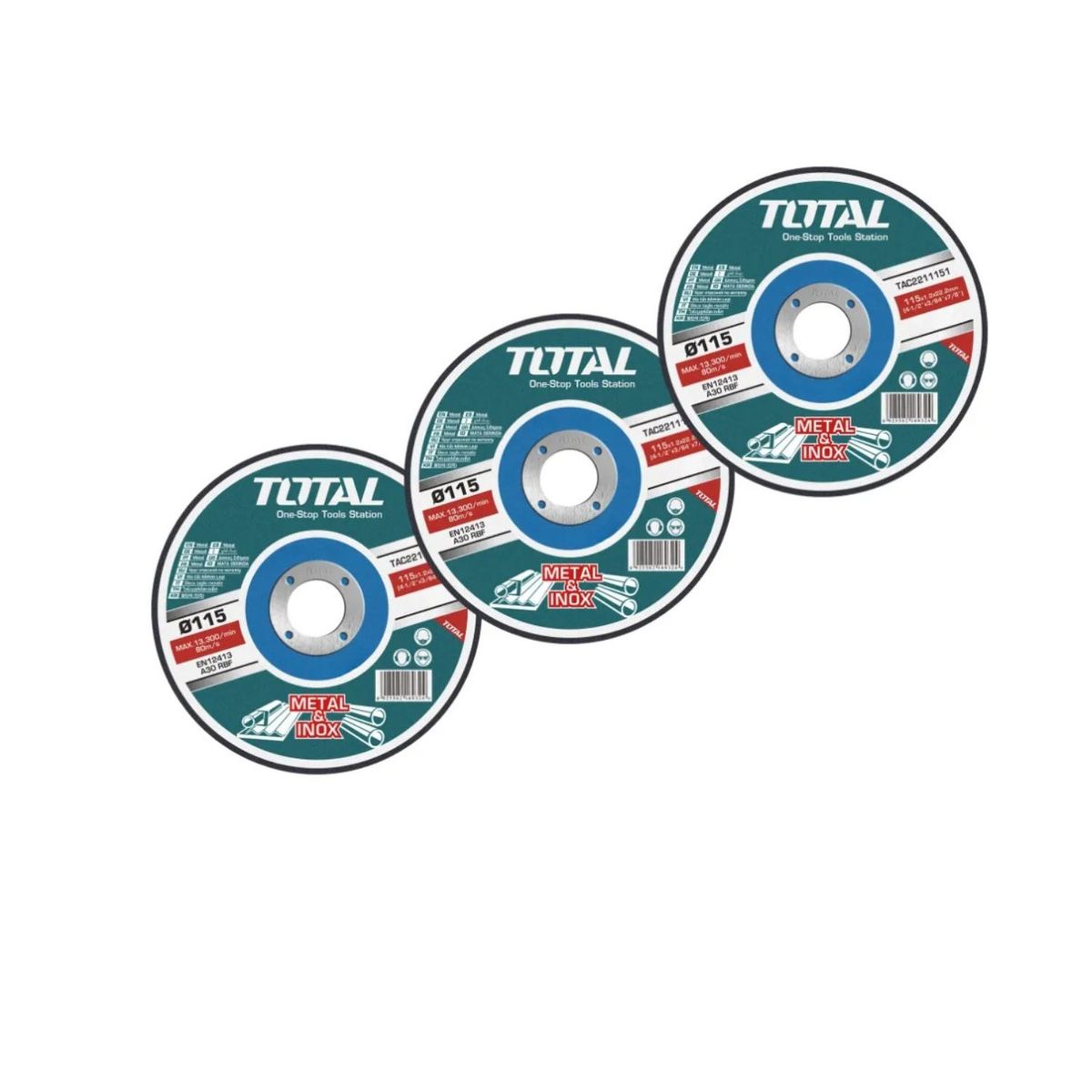 TOTAL - Disco Abrasivo De Corte Para Metal 115 Mm Total Tac2211151