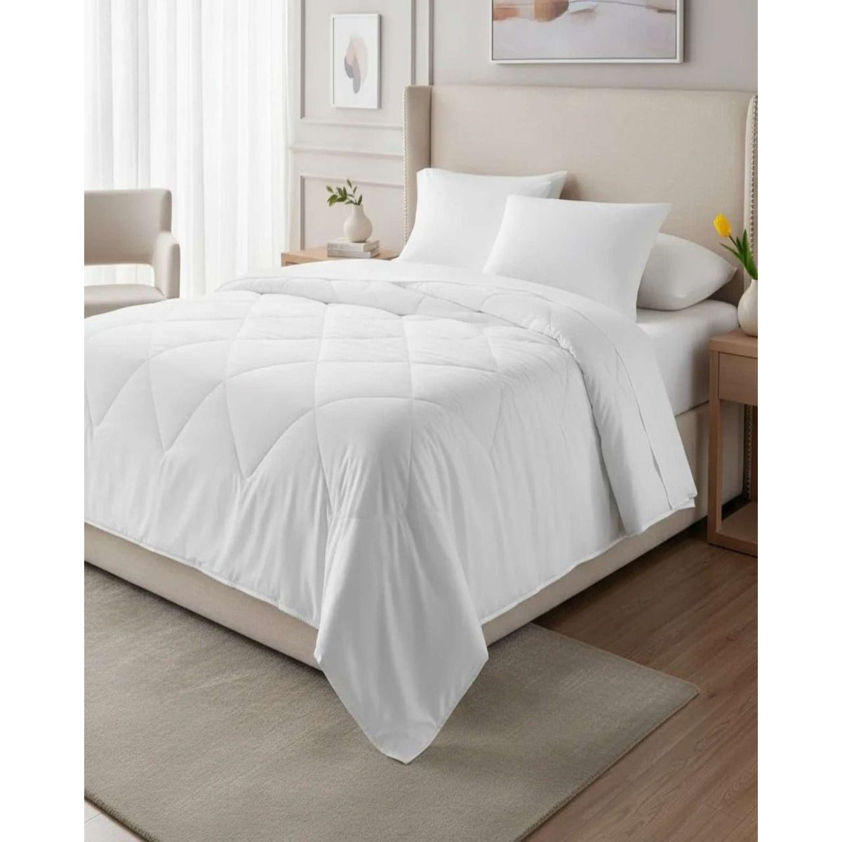 GENERICO - CUBRECAMA NÓRDICO DELGADO KING 240X260CM + 2 FUNDA PARA ALMOHADA