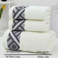 Set 3 Toallas de baño - Cuerpo y Manos 100% algodón