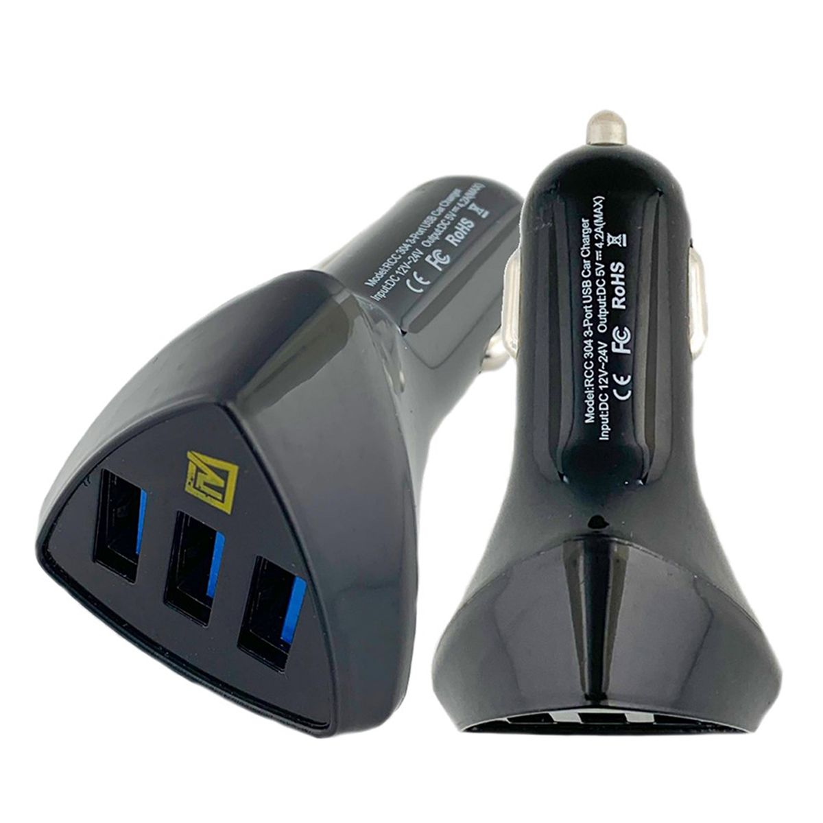 BELKRA - Cargador Para Auto 3 Usb Carga Rapida Pack X 2