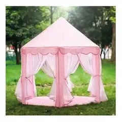 GENERICO - Carpa Castillo Infantil Hexagonal Color Rosado Para Niñas