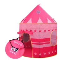 Casa De Campaña Con Diseño Castillo Rosado Para Jugar