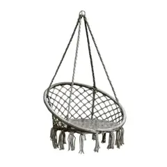 GENERICO - Silla Hamaca Colgante Columpio Terraza Gris