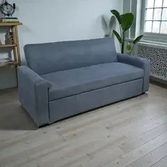 DISEÑOS VALESTRINI - SOFA CAMA MILANO TRES POSICIONES LINO GRIS OSCURO