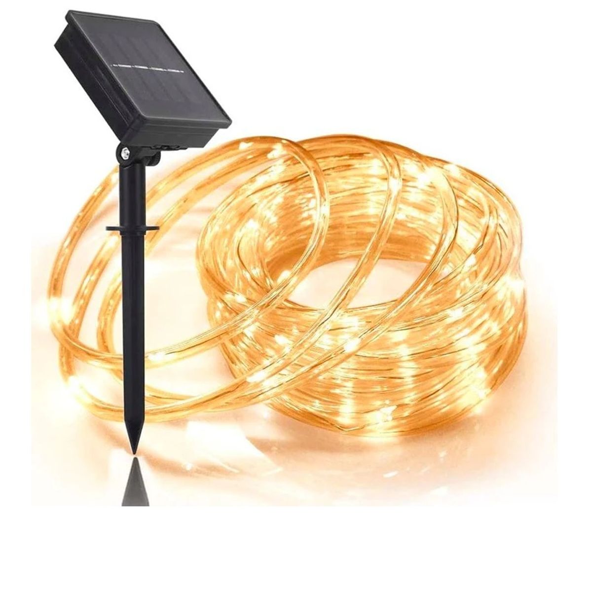 GENERICO - Manguera Tubo Led Solar Tubo Flexible 5 Metros CÁLIDAS