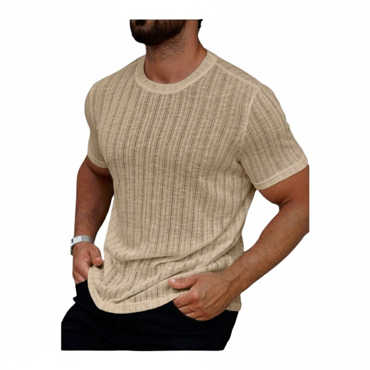 HERIEL - Polera Hombre Tela Liviana Verano