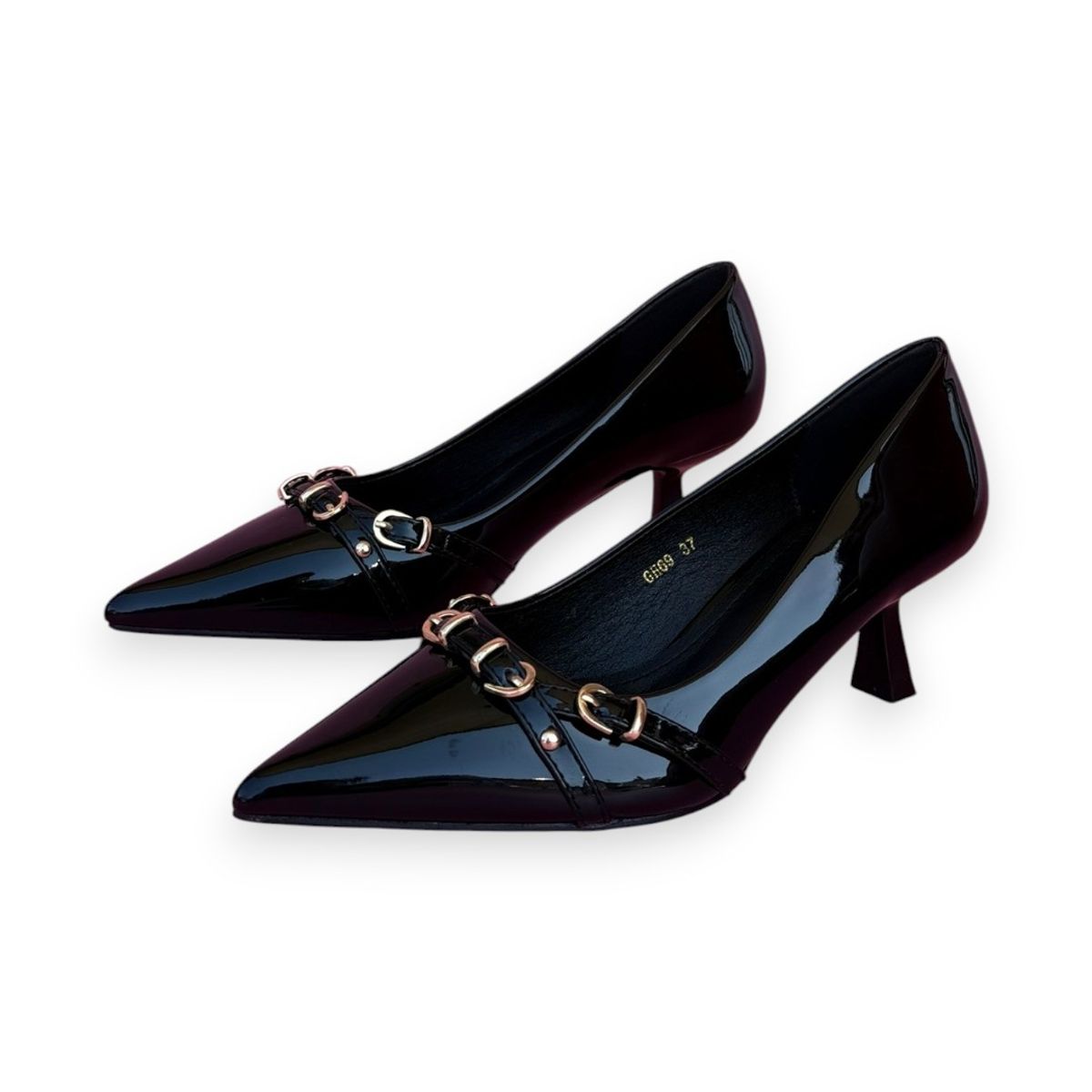 HERIEL - Zapato Negro Taco Mujer