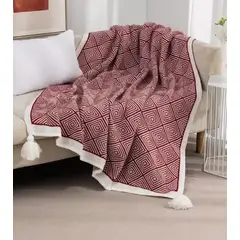 GENERICO - ELEGANTES MANTAS DECORATIVAS CON DISEÑ GEOMETRICO ESTILO NORDICO