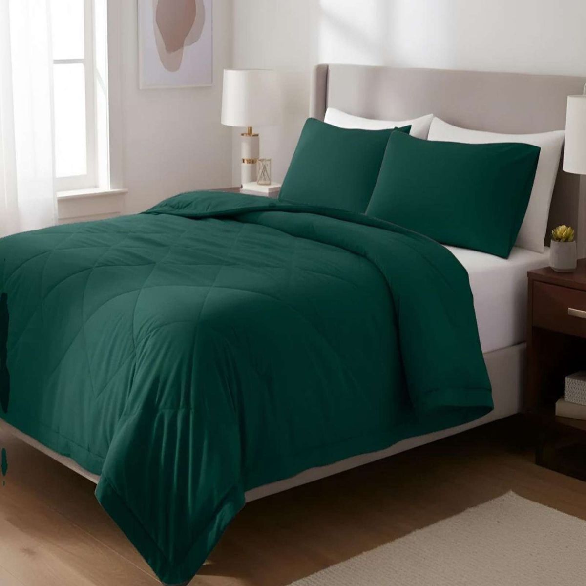 GENERICO - CUBRECAMA NÓRDICO DELGADO 2 PLAZAS 220X240CM + 2 FUNDA PARA ALMOHADA