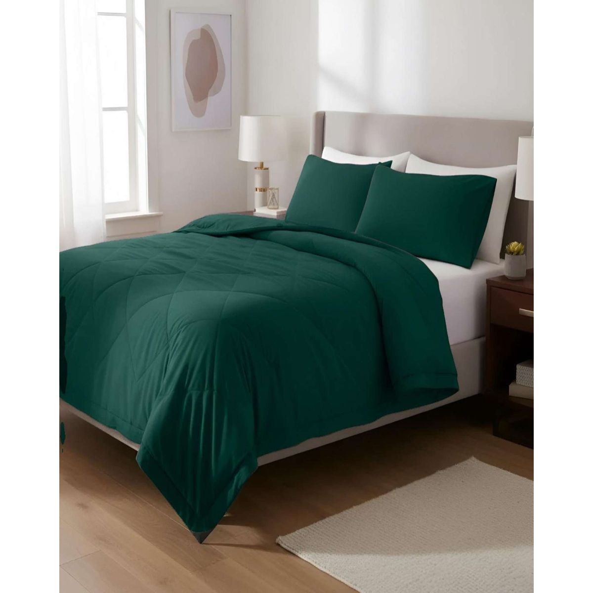 GENERICO - CUBRECAMA NÓRDICO DELGADO 2 PLAZAS 220X240CM + 2 FUNDA PARA ALMOHADA