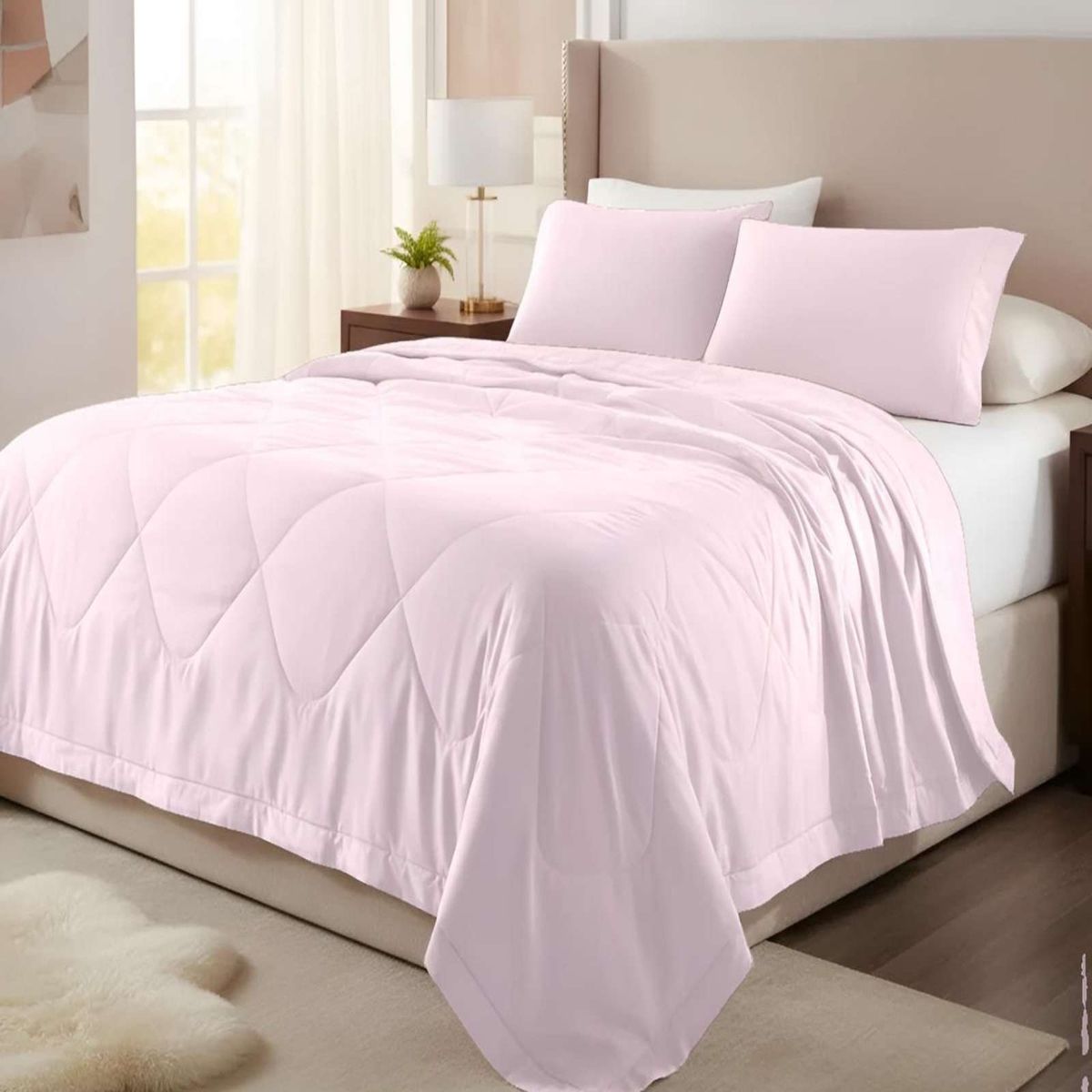 GENERICO - CUBRECAMA NÓRDICO DELGADO KING 240X260CM + 2 FUNDA PARA ALMOHADA