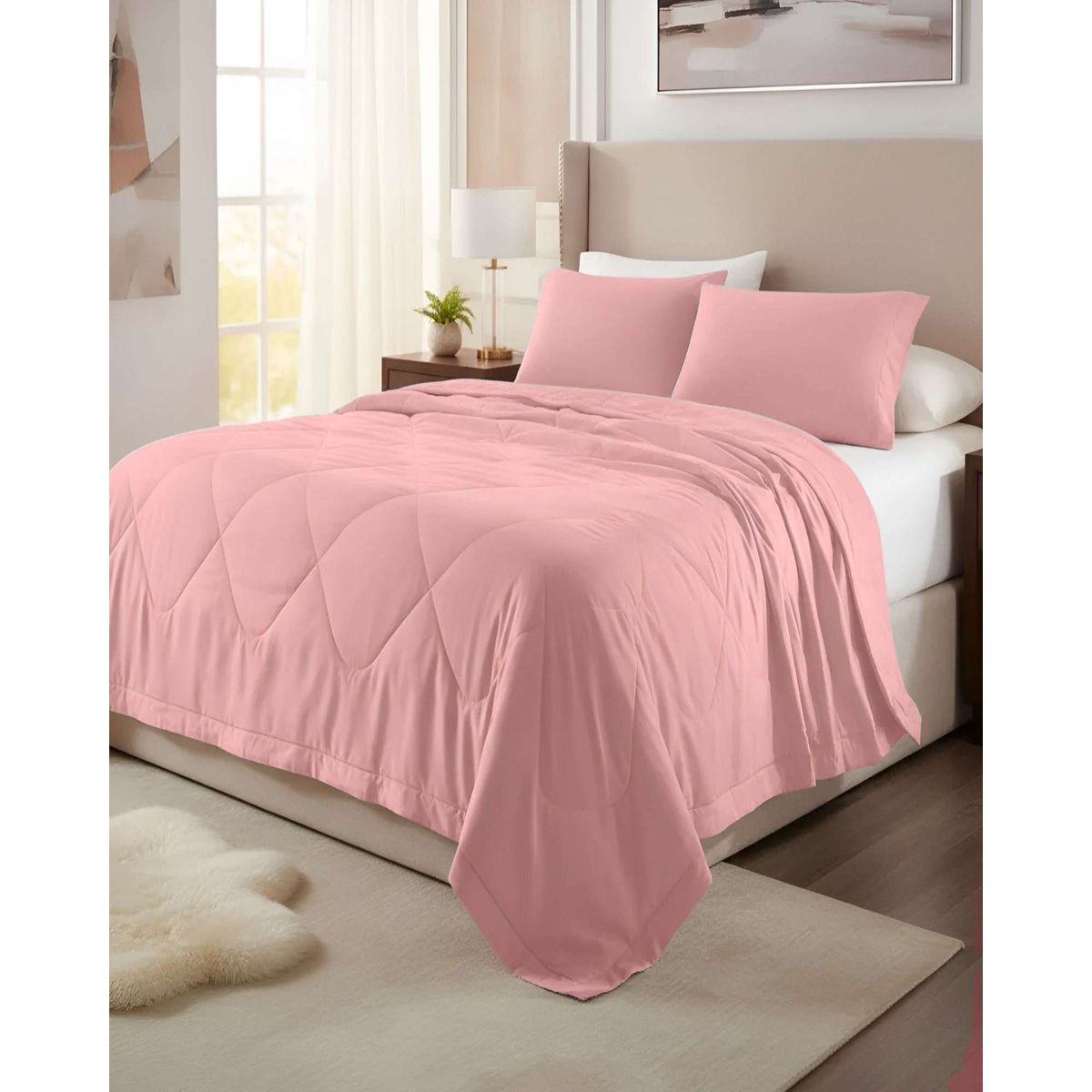 GENERICO - CUBRECAMA NÓRDICO DELGADO 2 PLAZAS MAS 2 ALMOHADAS DE REGALO