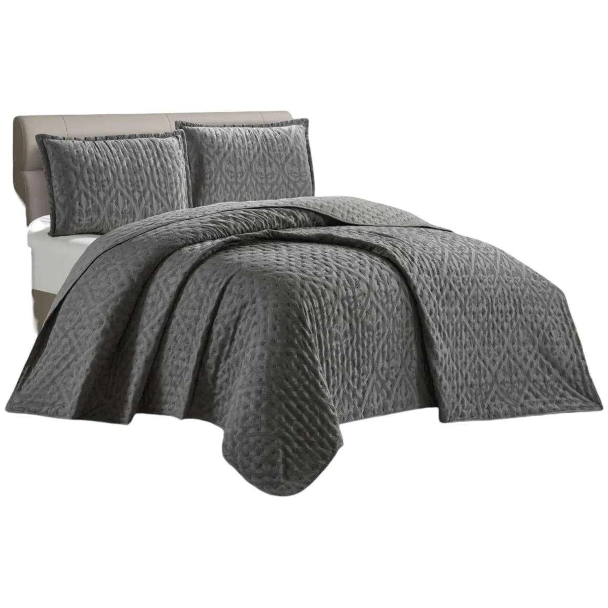 GENERICO - Cubrecama Quilt Delgado King con relieves de Tufting