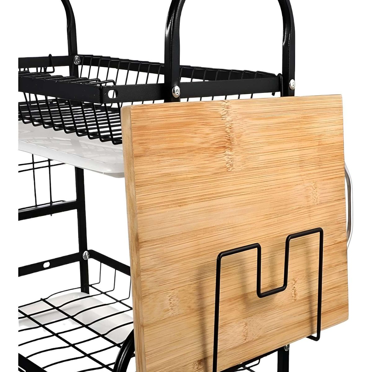 GENERICO - Escurridor de Platos de 2 Niveles KITCHEN Acero Resistente