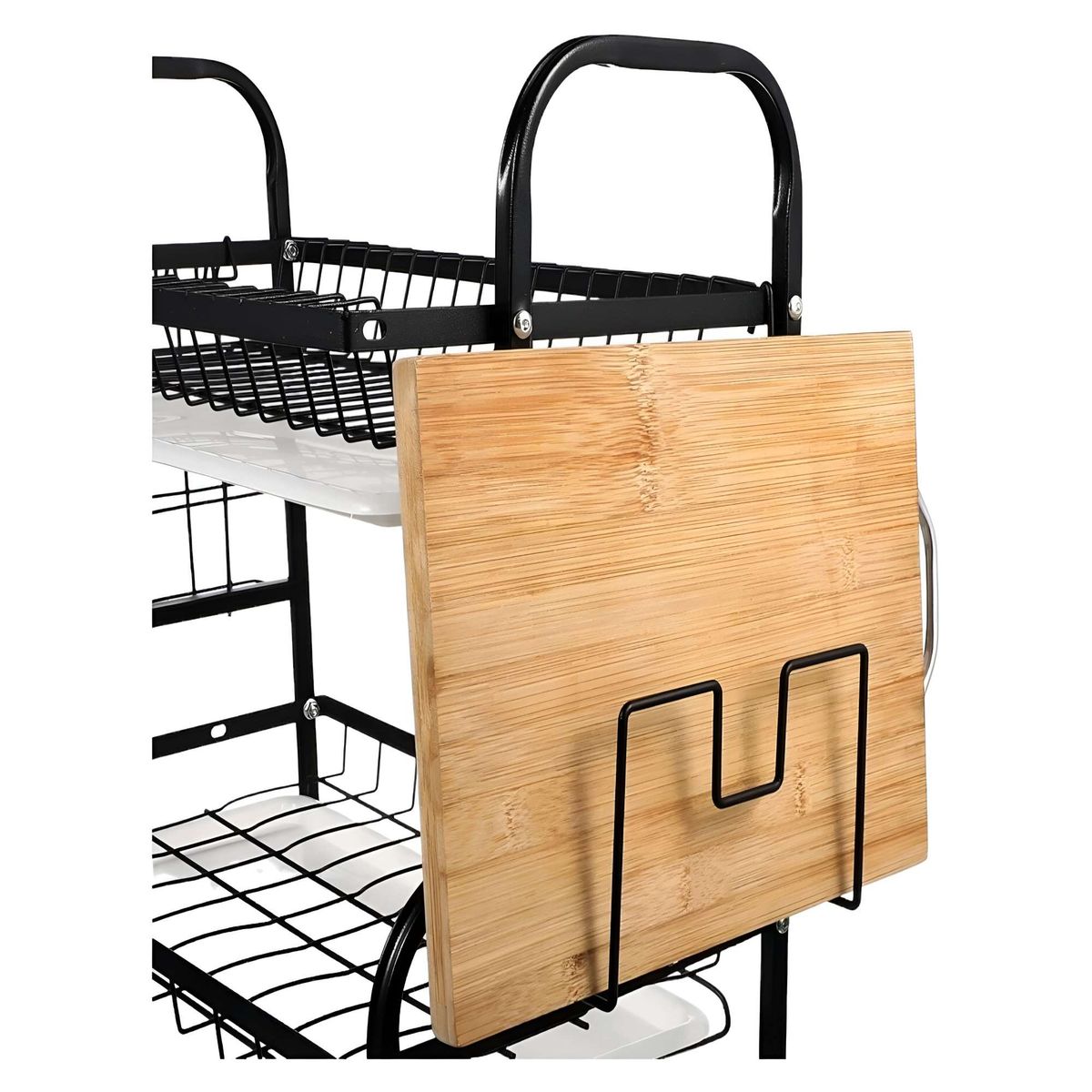 GENERICO - Escurridor de Platos de 2 Niveles KITCHEN Acero Resistente