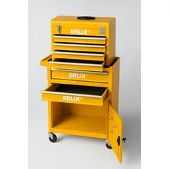 GENERICO - Gabinete Metálico Caja Porta Herramientas Con Ruedas Amarillo