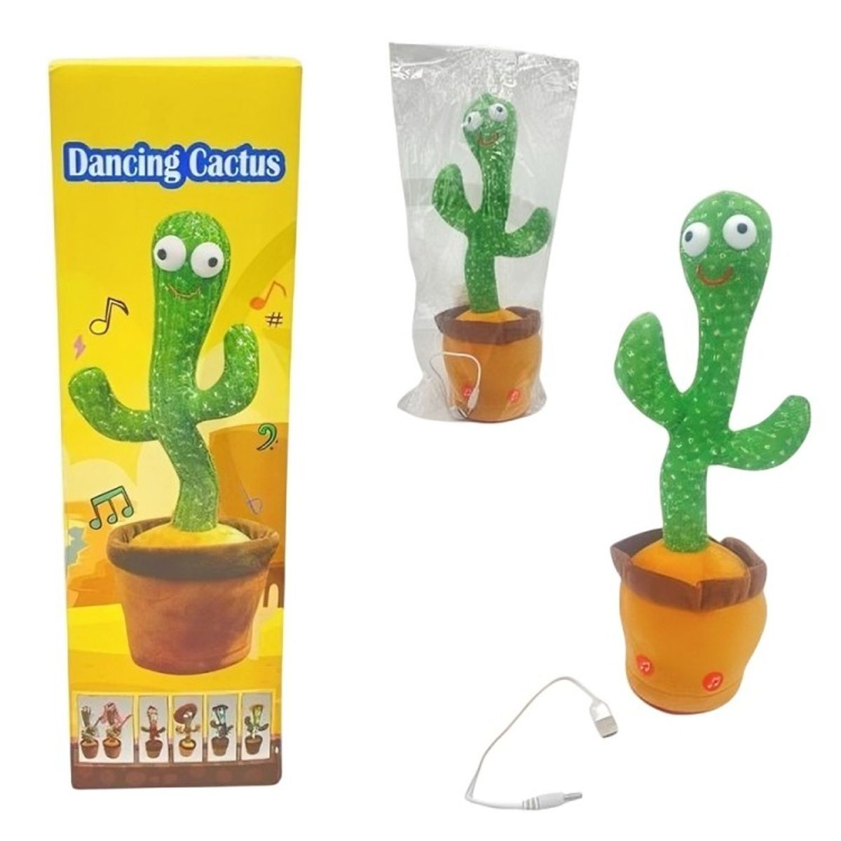 GENERICO - PAK DE 3  CACTUS PARLANCHIN USB