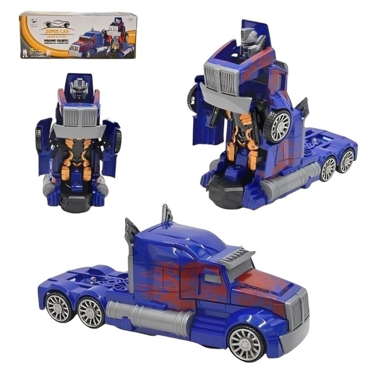 GENERICO - PAK DE 3 CAMION TRANSFORMABLE A PILA CHICO