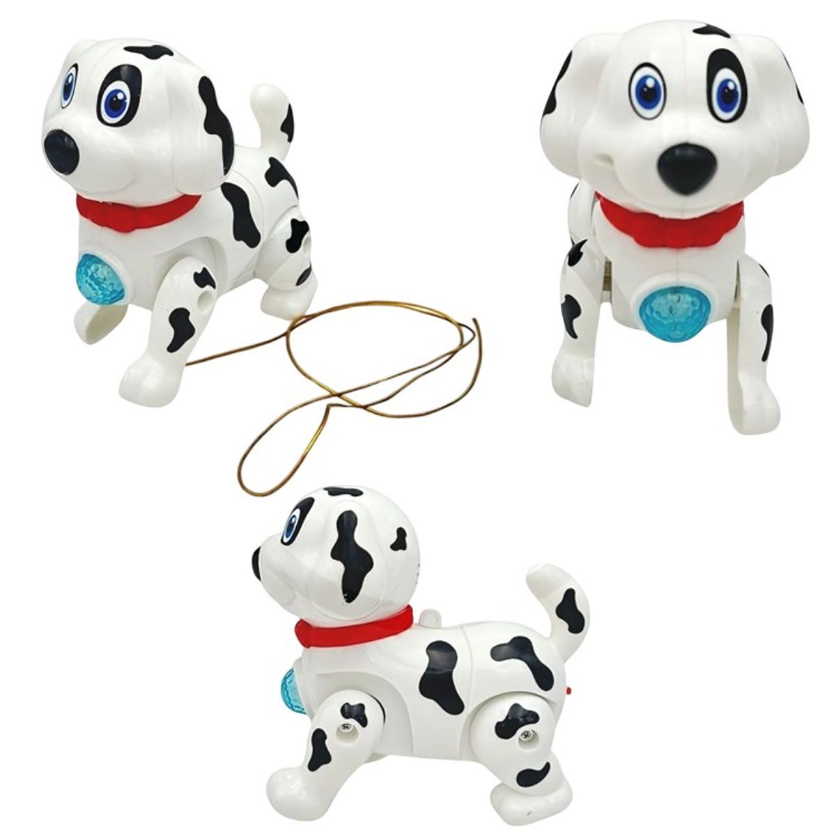 GENERICO - PAK DE 3 DALMATA CAMINANTE LUZ SONIDO ECO BOLSA