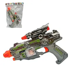 GENERICO - PAK DE 3 PISTOLA METAL BALAS LUZ Y SONIDO 2025