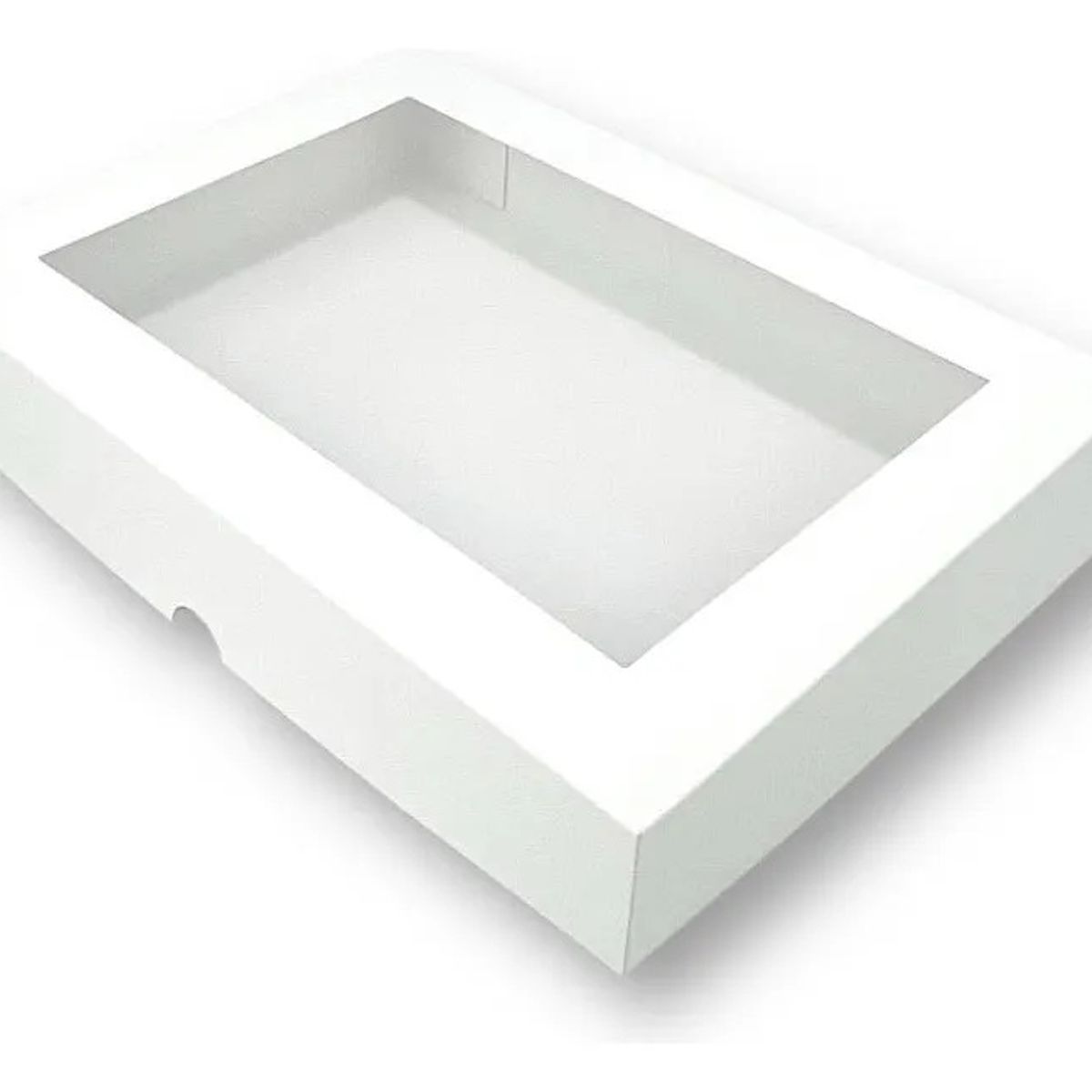 KUANGYE - Pack 25 Cajas Para 6 Alfajores 19x14x3cm Con Visor/ventana Blanco