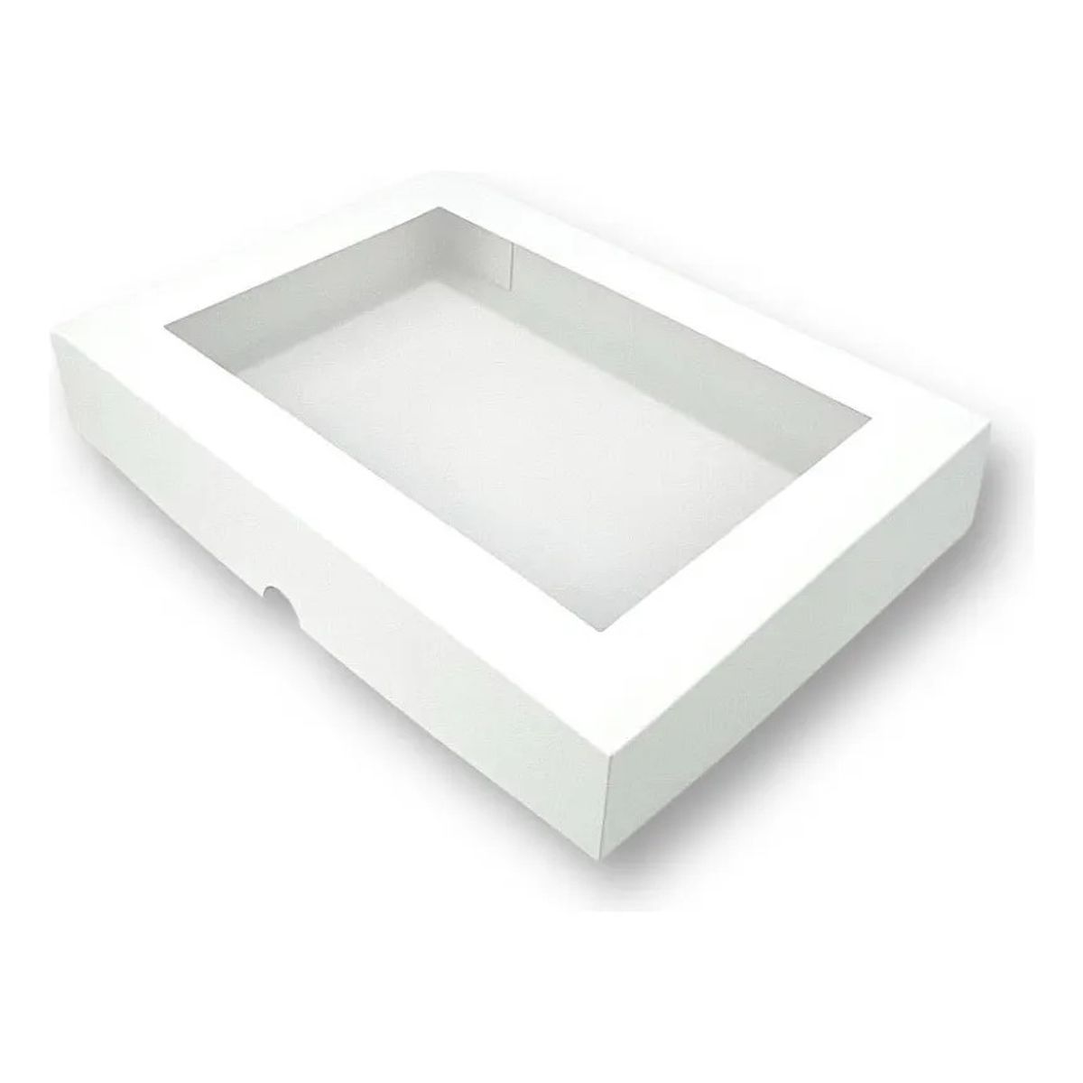KUANGYE - Pack 25 Cajas Para 6 Alfajores 19x14x3cm Con Visor/ventana Blanco