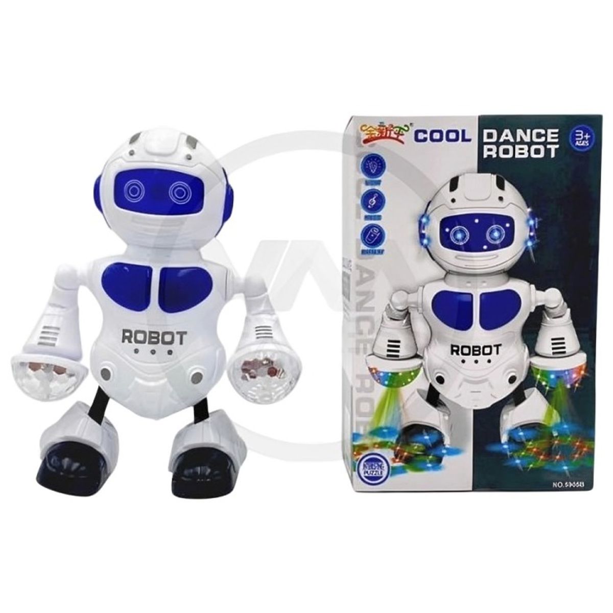 GENERICO - PAK DE 3 ROBOT BAILARIN LED
