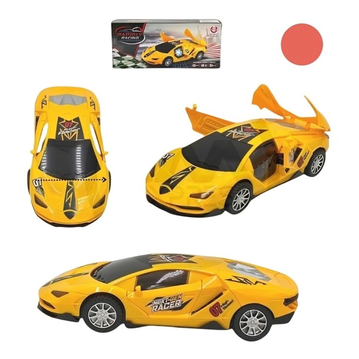 GENERICO - PAK DE 3 DEPORTIVO 360 A PILA LED Y SOUND 2025