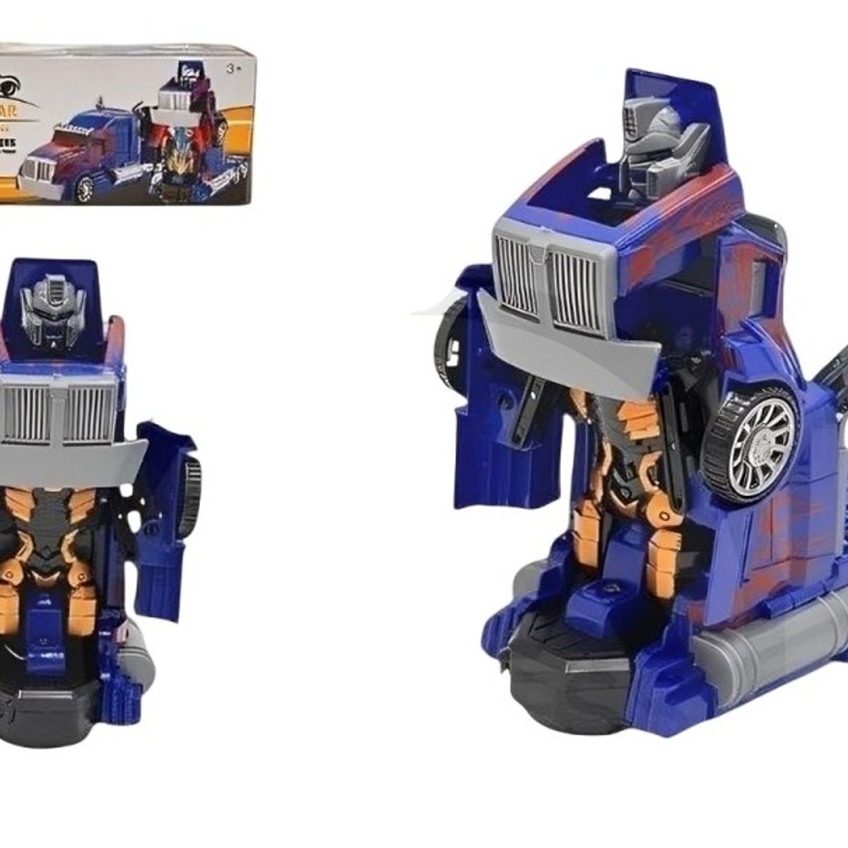 GENERICO - PAK DE 3 CAMION TRANSFORMABLE A PILA CHICO