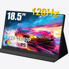 NSEOVS - Monitor Portátil de 18.5" 120Hz, 1080P 100% sRGB 1920× 1080 USB