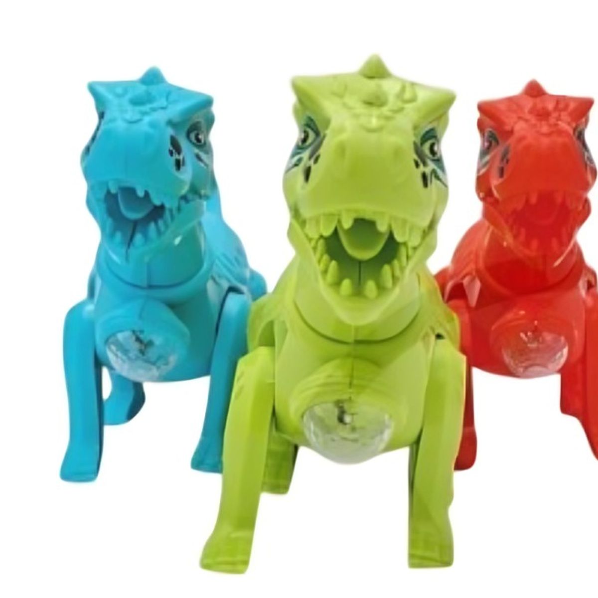 GENERICO - PAK DE 3 DINO CAMINANTE LUZ SONIDO ECO BOLSA