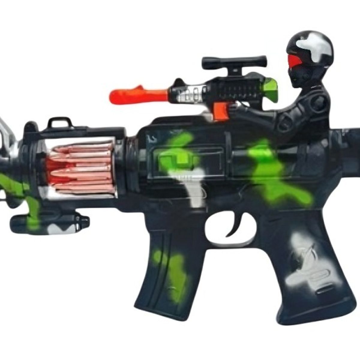 GENERICO - PAK DE 3 PISTOLA SOLDADO MOVIMIENTO HUMO LUZ Y SONIDO