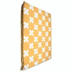 DORAL - Mantel Rectangular Amelie Estampado Mostaza Cruces Blancas