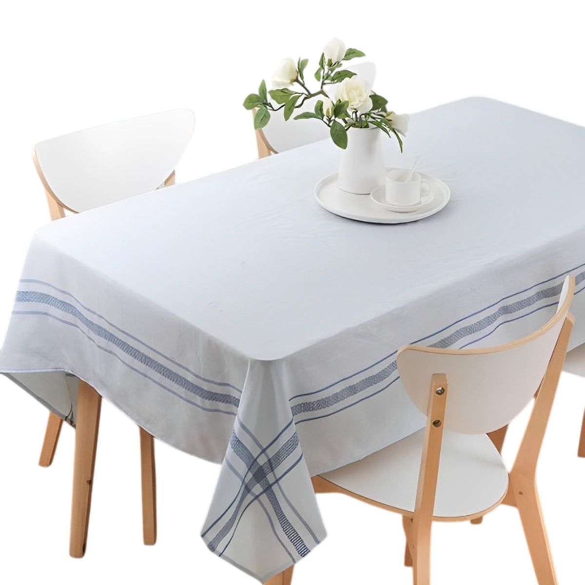 DORAL - Mantel Linenlook 150×210 cm  Celeste Lineal  Doral