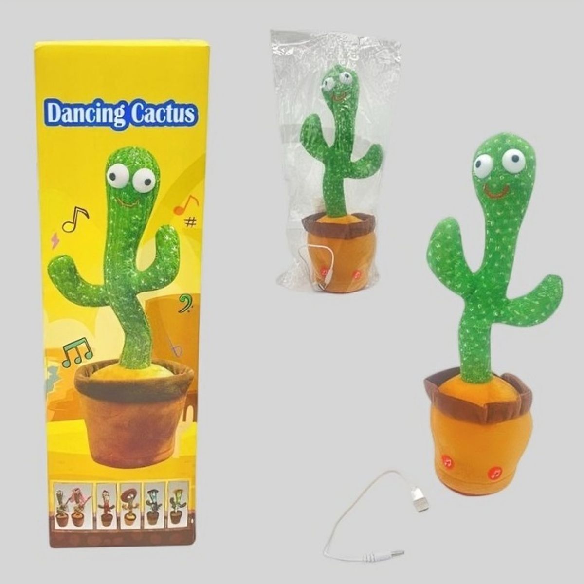 GENERICO - PAK DE 3  CACTUS PARLANCHIN USB