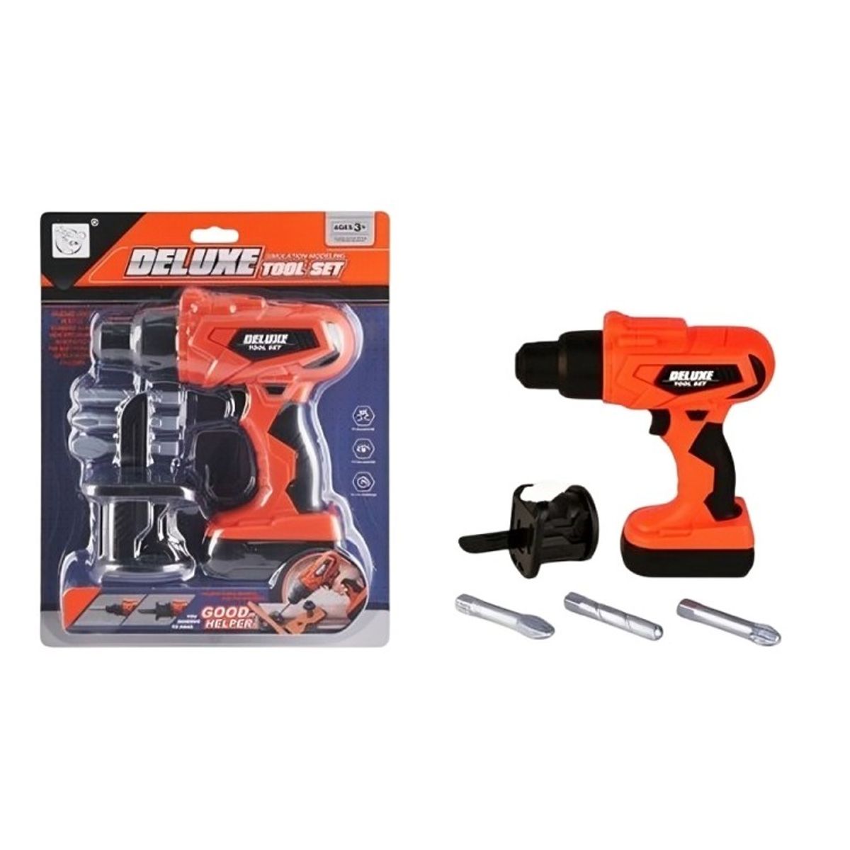 GENERICO - PAK DE 3 TALADRO MULTIPUNTA REALISTA