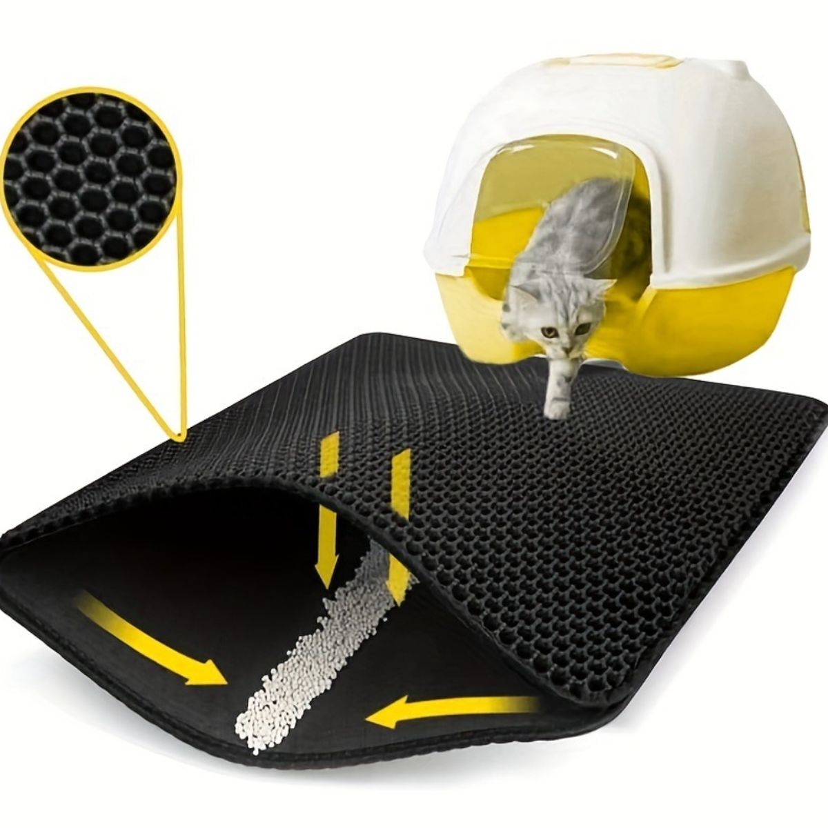 ATURE - Alfombra Atrapa Arena Para Gatos Tapete Mascotas 4560cm