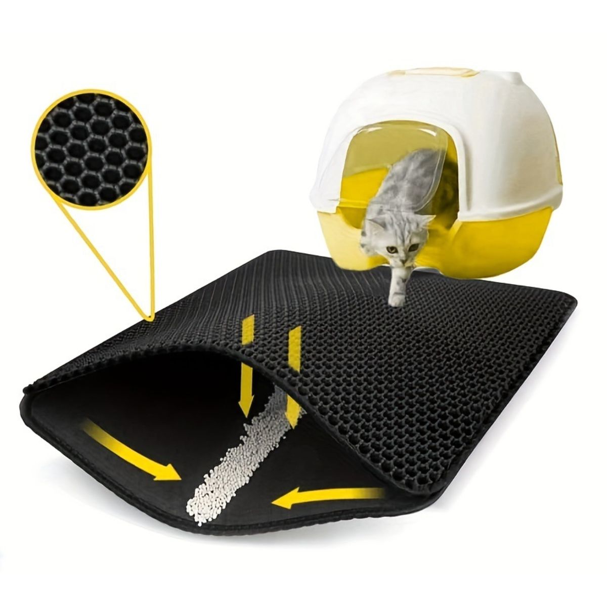 ATURE - Alfombra Atrapa Arena Para Gatos Tapete Mascotas 4560cm