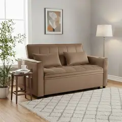 DANIELS - Sofá Cama 2 Cuerpos Moderno Dallas Café