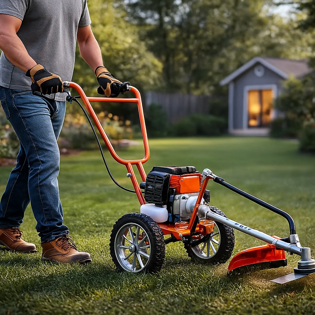 ERUX - Orilladora Desbrozadora Desmalezadora + Ruedas 3 En 1