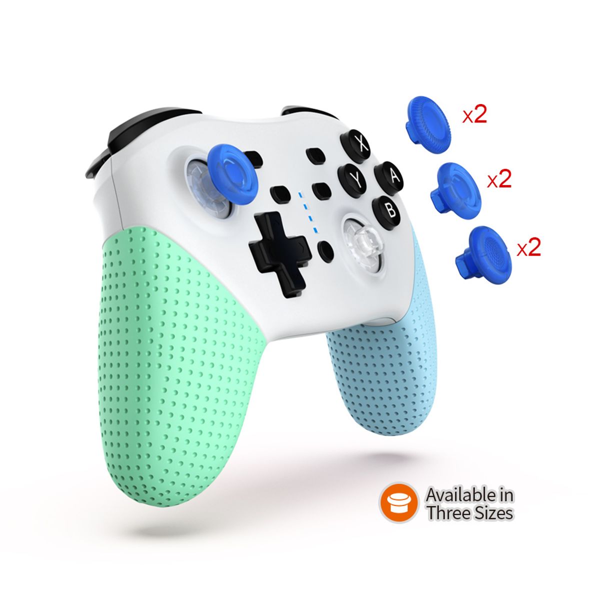 DOBE - DOBE Control Inalámbrico para Switch  Luces RGB  Colores Verde/Azul Claro